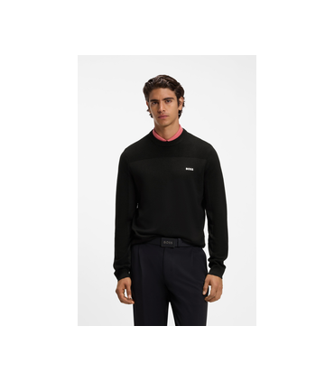 Sweat col rond boss green 001black