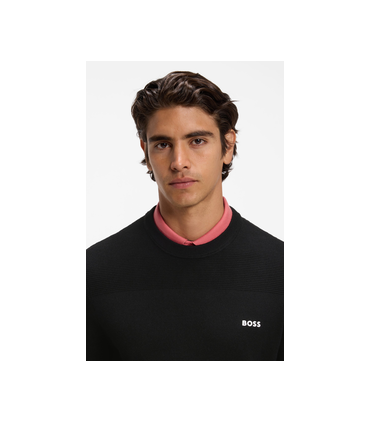 Sweat col rond boss green 001black