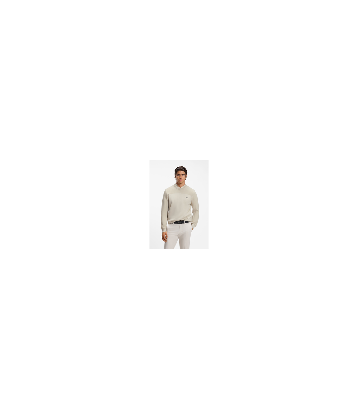 Sweat col rond boss green 272lightbeige
