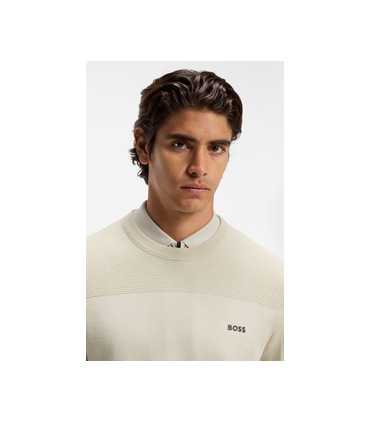 Sweat col rond boss green 272lightbeige