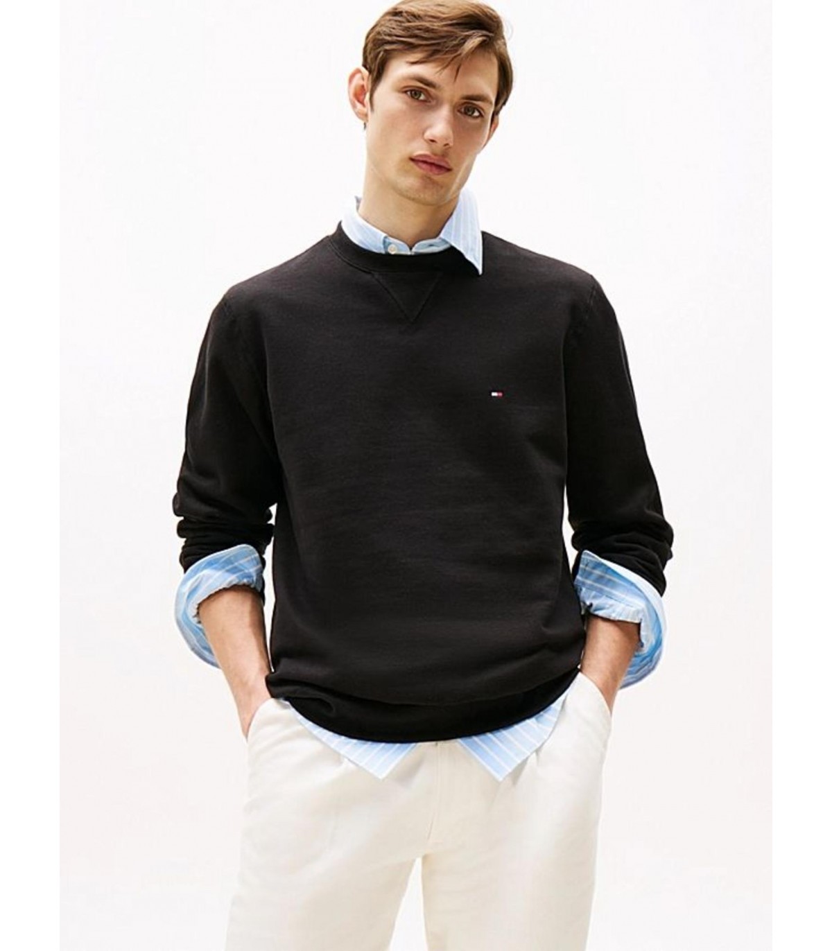 Sweat col rond tommy menswear bdsblack