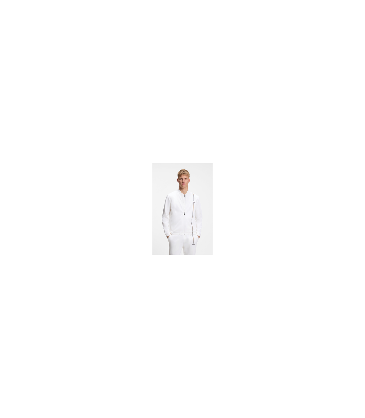 Sweat zippe boss green 100white