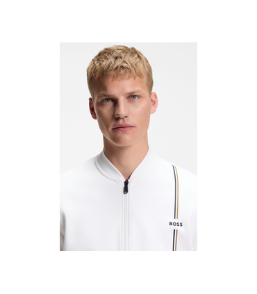 Sweat zippe boss green 100white