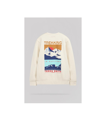 Sweat col rond teddy smith 230creme
