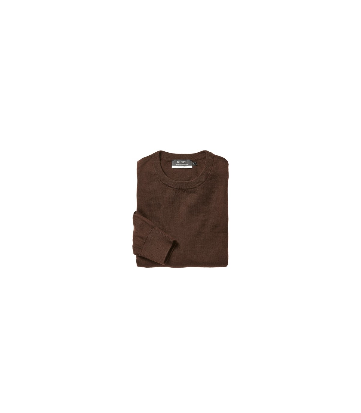 Pull col rond digel 30marron