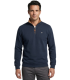 Sweat zippe emblematique marine-camel