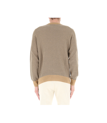 Pull col rond boss black 260mediumbeige