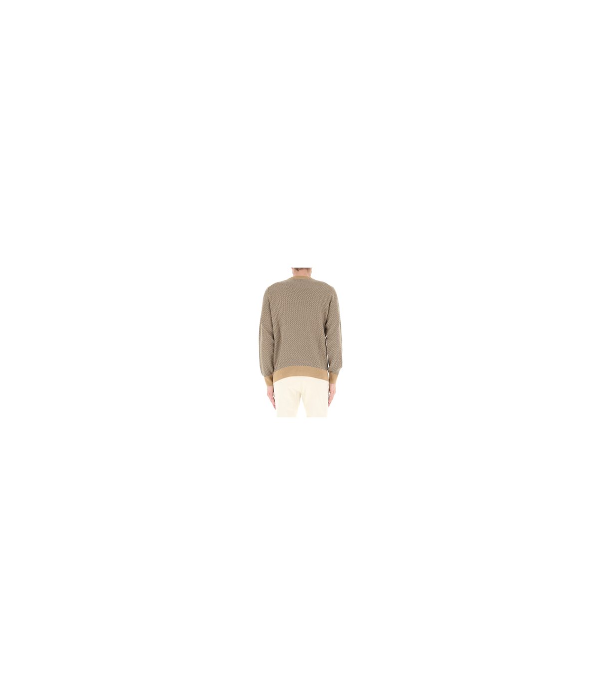 Pull col rond boss black 260mediumbeige