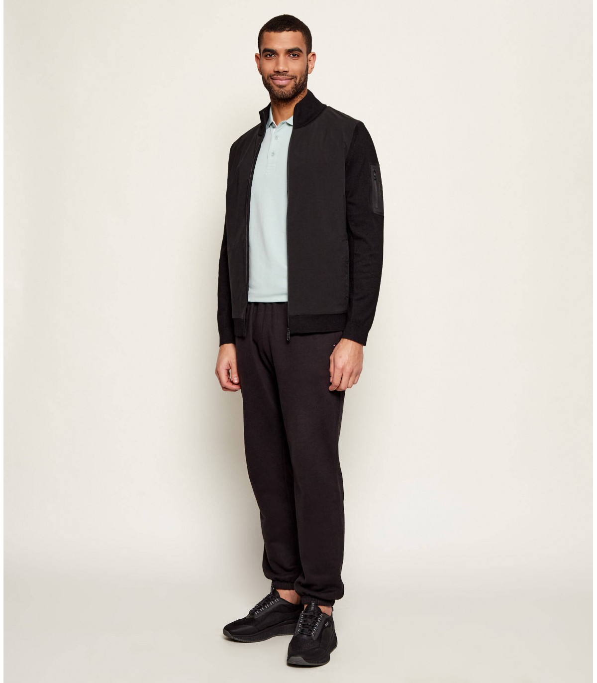 Gilet zippe boss green 001black