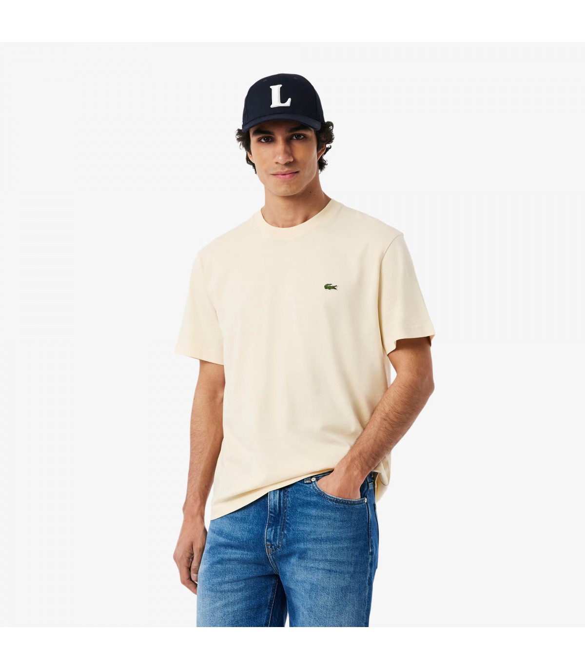 Tee shirt mc lacoste 056naturelclair