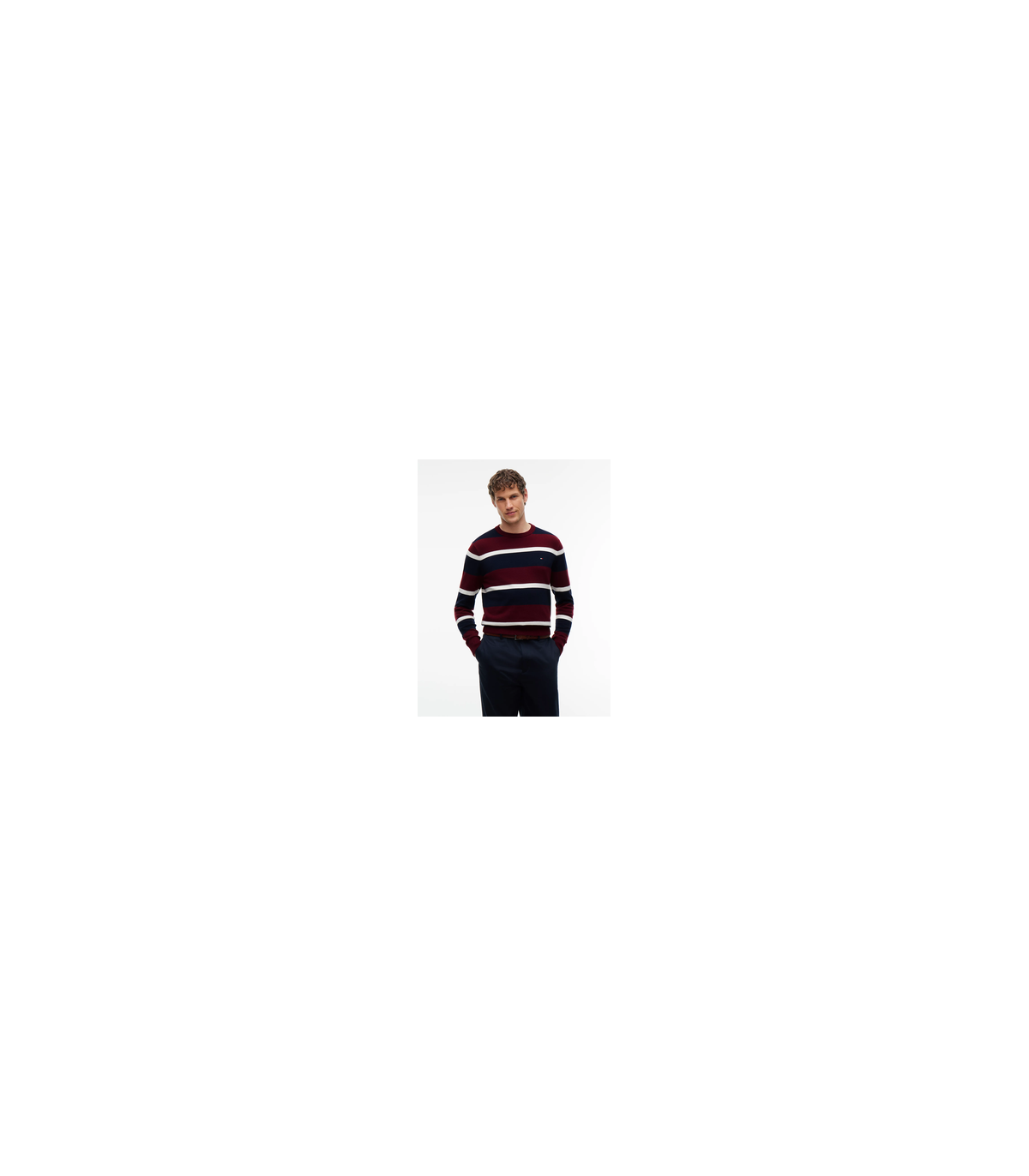 Pull col rond tommy menswear 0a7burg/navy