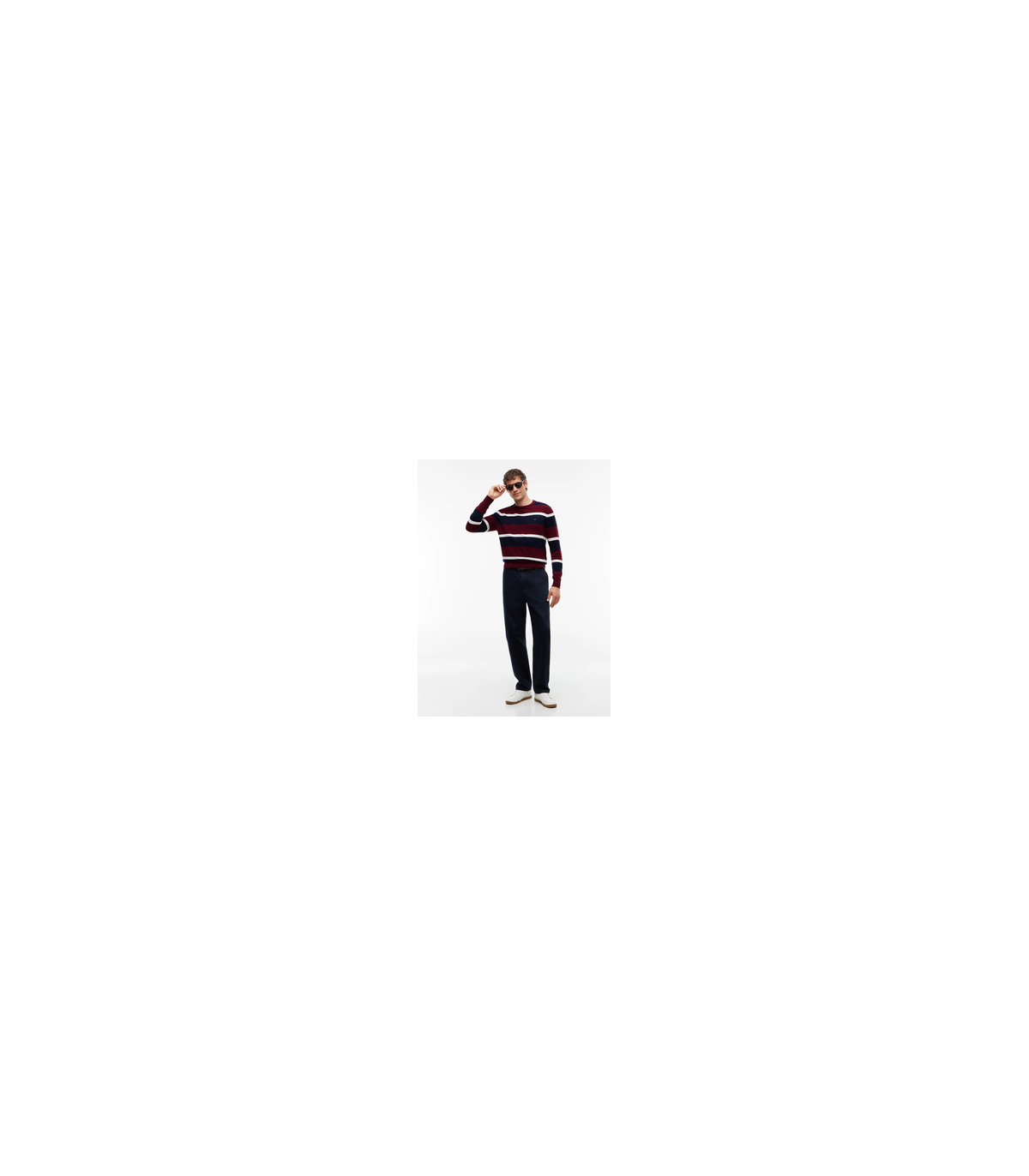 Pull col rond tommy menswear 0a7burg/navy