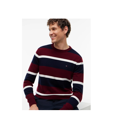 Pull col rond tommy menswear 0a7burg/navy