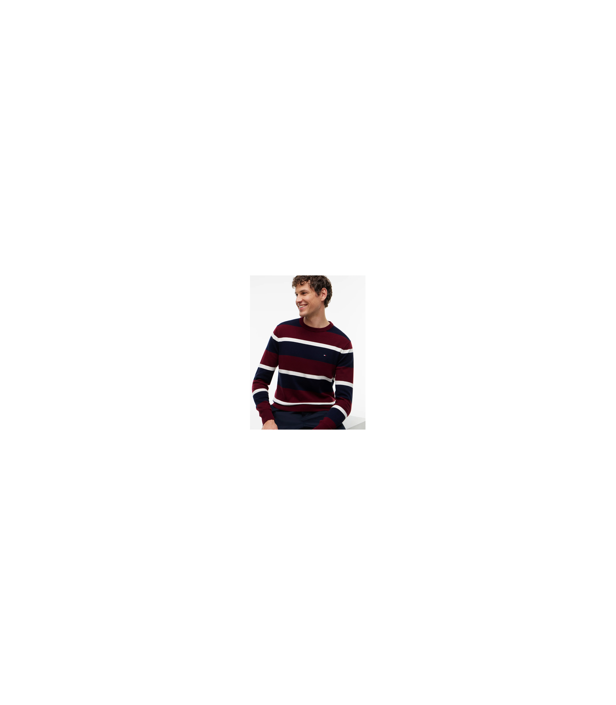 Pull col rond tommy menswear 0a7burg/navy
