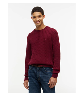 Pull col rond tommy menswear vlpburgundy