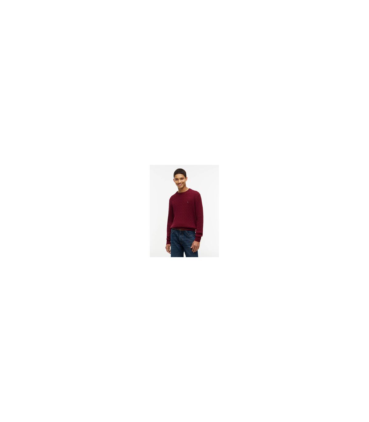 Pull col rond tommy menswear vlpburgundy