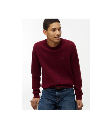 Pull col rond tommy menswear vlpburgundy