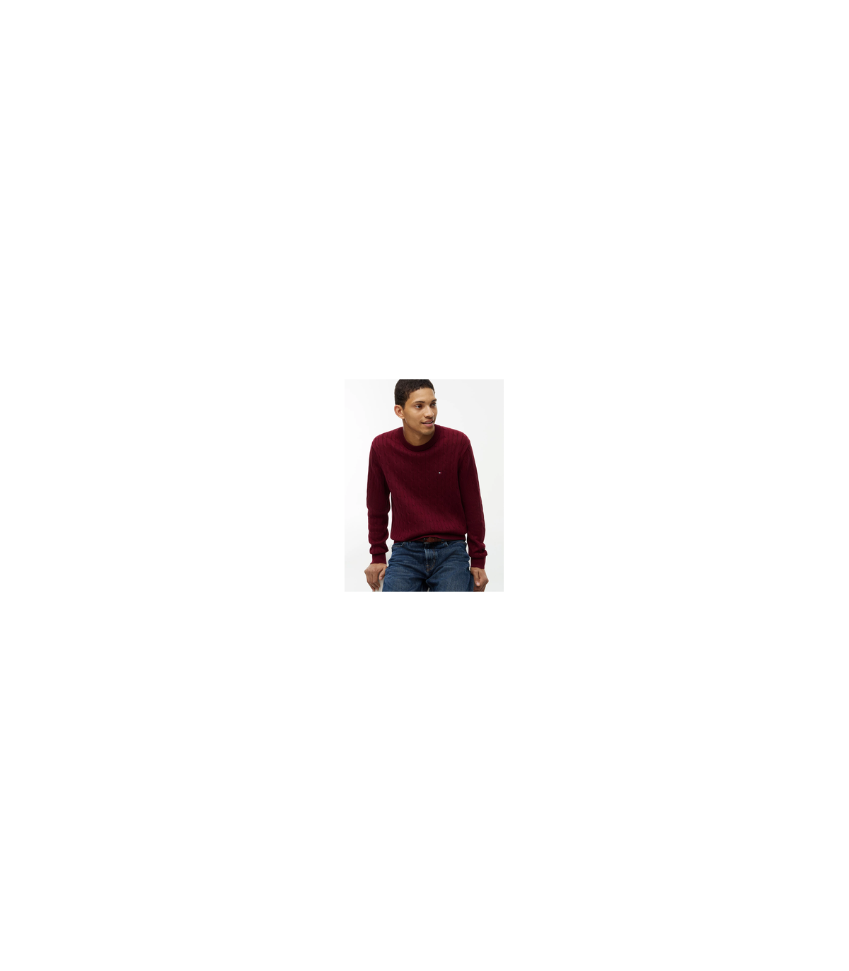 Pull col rond tommy menswear vlpburgundy