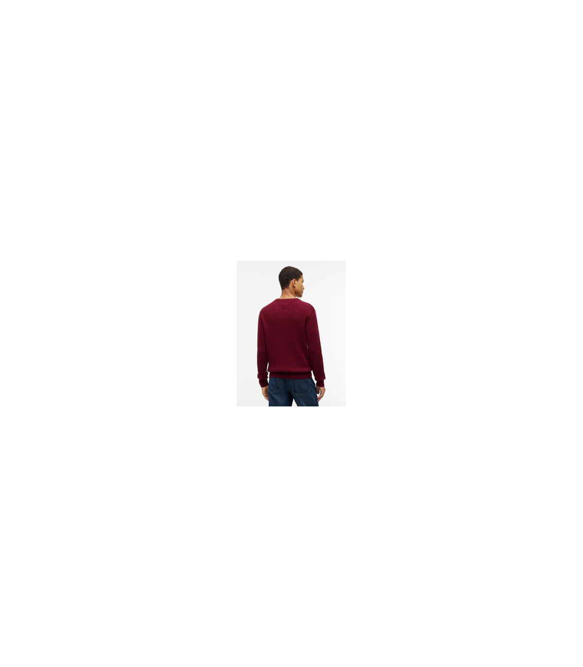 Pull col rond tommy menswear vlpburgundy
