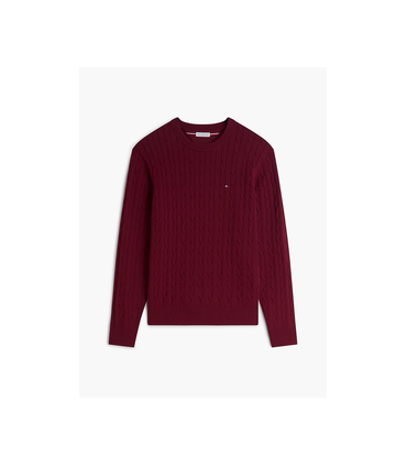 Pull col rond tommy menswear vlpburgundy