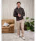 Sweat col zippe mise au green 503amarron