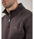 Sweat col zippe mise au green 503amarron