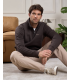Sweat col zippe mise au green 503amarron