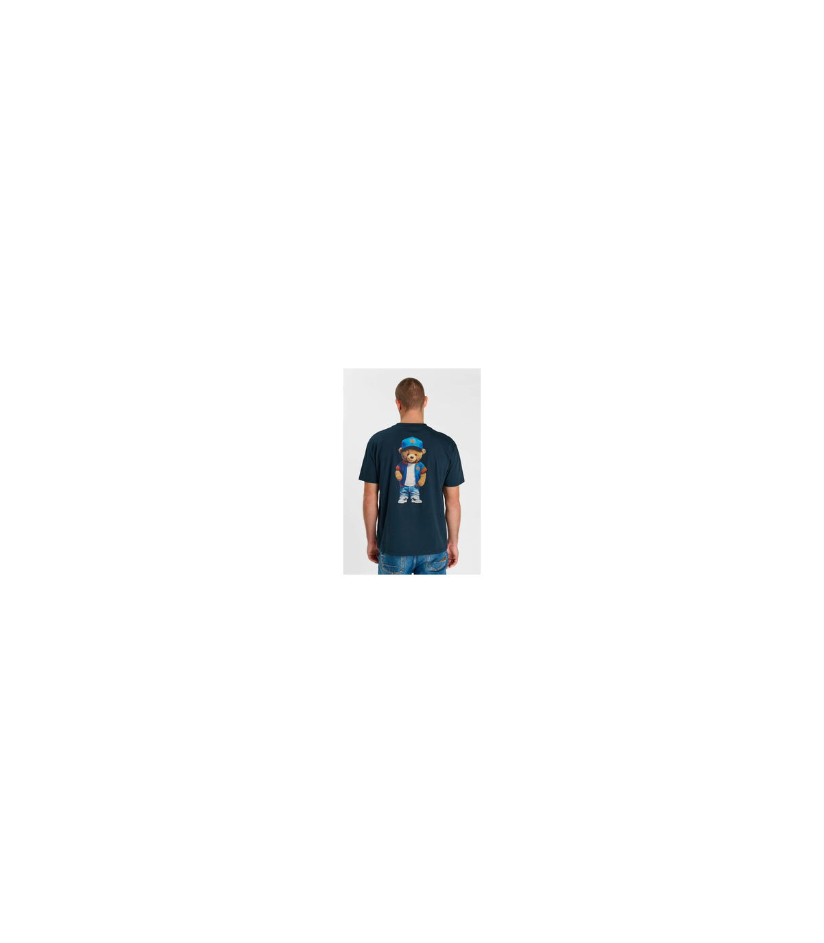 Tee shirt mc tps cerises 3015bleu