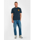 Tee shirt mc tps cerises 3015bleu