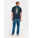 Tee shirt mc tps cerises 3015bleu