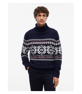 Pull col roule tommy menswear dw5desertsky