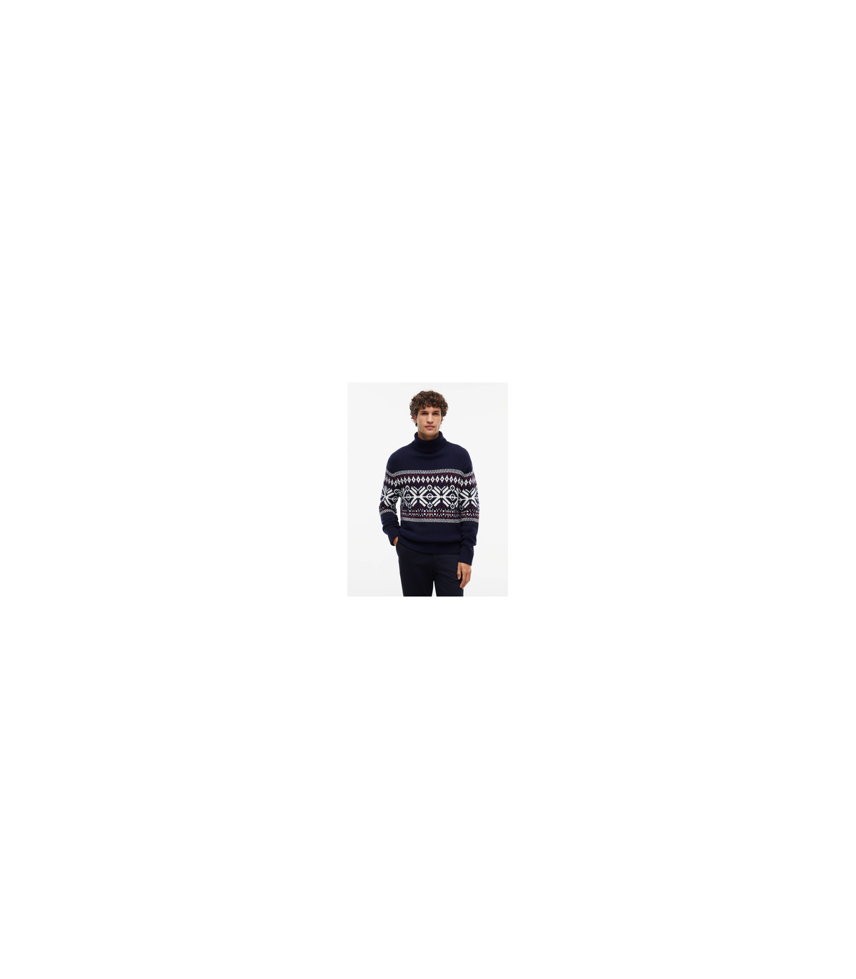 Pull col roule tommy menswear dw5desertsky
