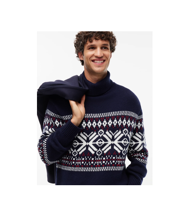 Pull col roule tommy menswear dw5desertsky