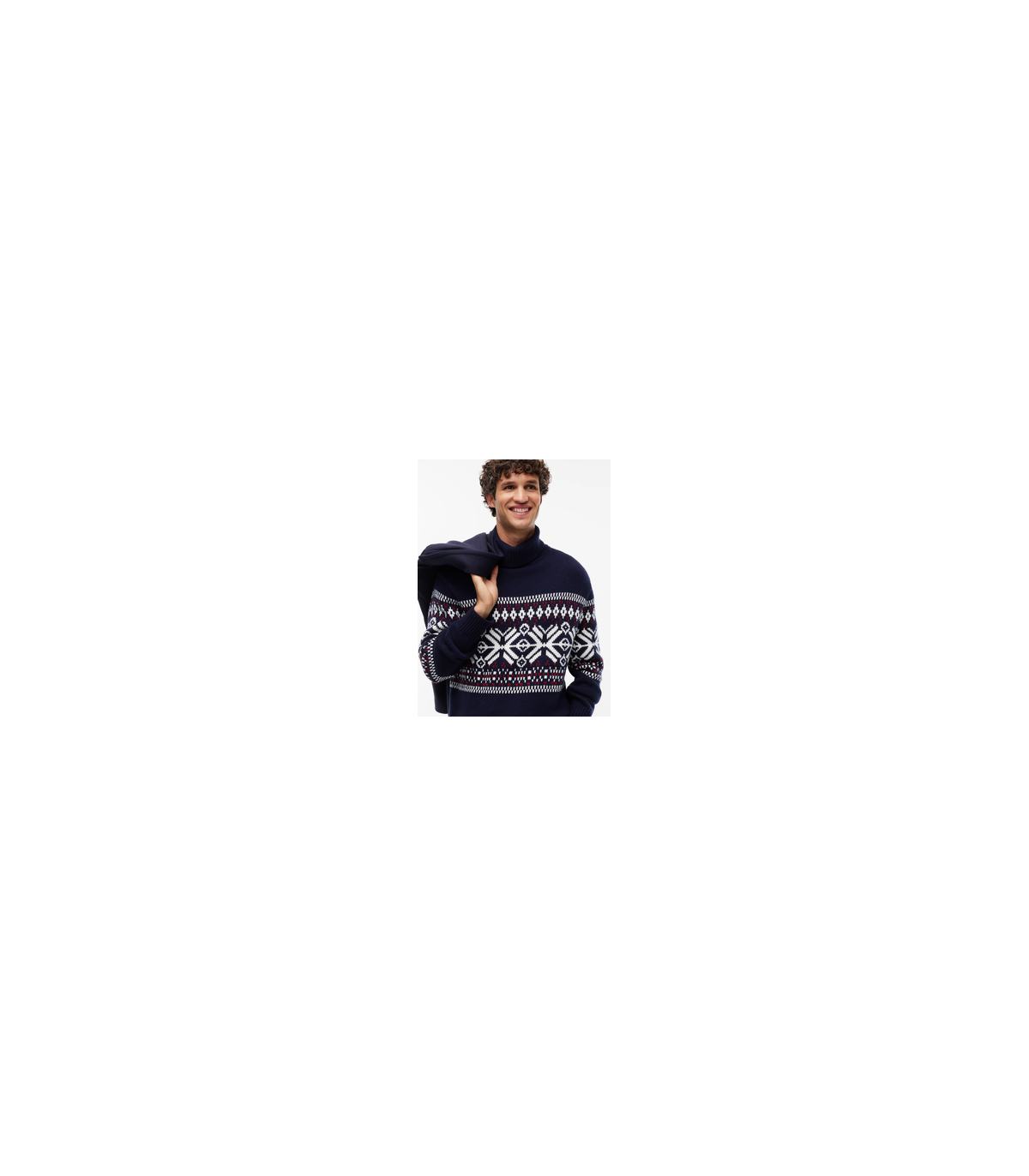Pull col roule tommy menswear dw5desertsky