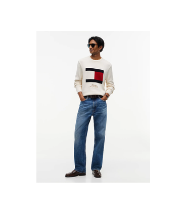 Sweat col rond tommy menswear z00ivory