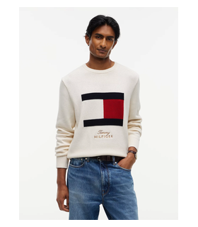 Sweat col rond tommy menswear z00ivory