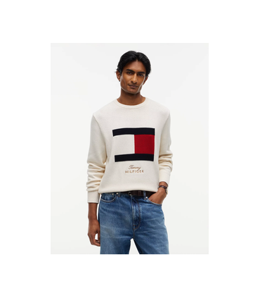 Sweat col rond tommy menswear z00ivory