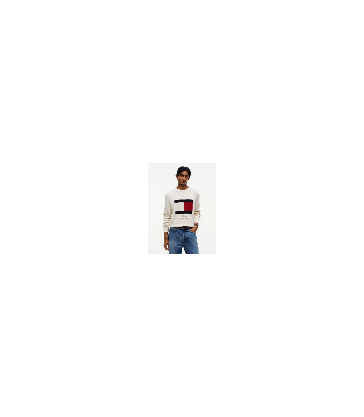 Sweat col rond tommy menswear z00ivory