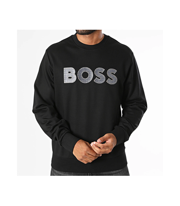 Sweat col rond boss black 001black