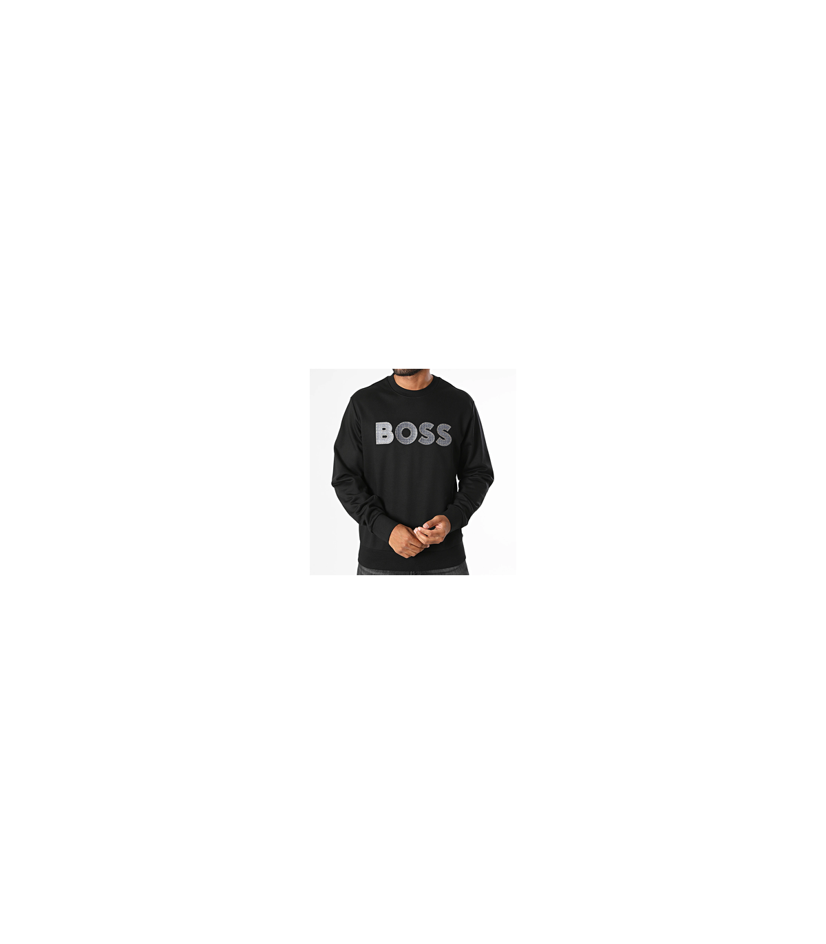 Sweat col rond boss black 001black