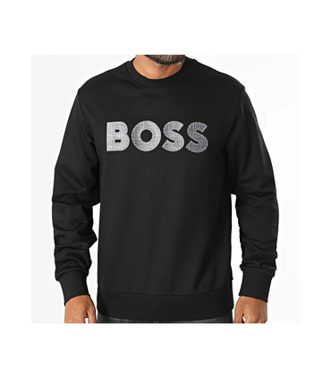 Sweat col rond boss black 001black