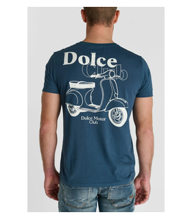 Tee shirt mc tps cerises 3007bleu