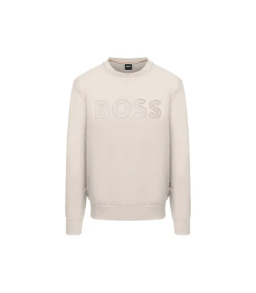 Sweat col rond boss black 118white